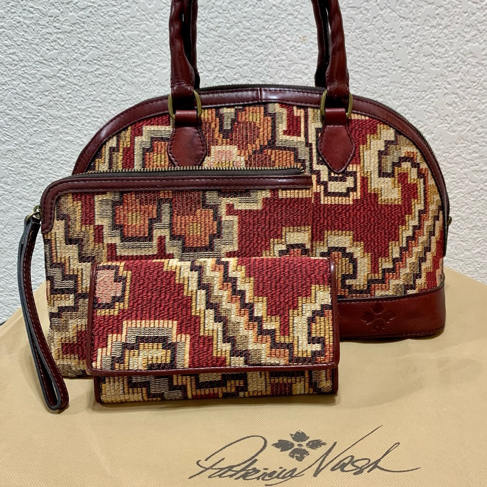 Patricia Nash 3 Piece Tapestry Set with Dustcover